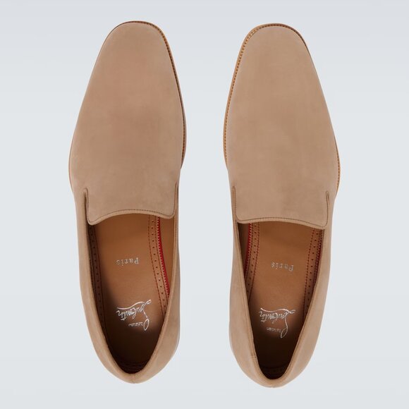 Christian Louboutin DANNY FLEX FLAT Mens Venetian Nubuck Loafers Shoes main image 9